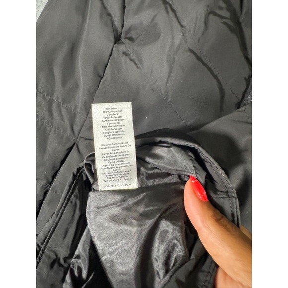 Talbots Vest Women 1X Black Quilted Puffer Full Zip Outdoor Winter Cozy Down NWT - Picture 4 of 9